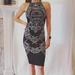 Free People Dresses | Free People Bodycon Midi Dress Size: M/L | Color: Black/Gray | Size: M