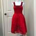 Free People Dresses | Free People Sleeveless Embroidered Dress Red 4 | Color: Black/Red | Size: 4