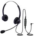 Double Ear Headset for Panasonic KX-DT321, KX-DT333, KX-DT343, KX-DT346, KX-DT521, KX-DT543 & KX-DT546 Digital Telephones + Free 2.5ml Jack Lead - QD011