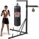 𝗛𝗘𝗔𝗩𝗬 𝗗𝗨𝗧𝗬 XXL Free Standing Punch Bag Frame & Speedball Boxing Frame Stand Station, With Weather Proof Punch Bag & Leather Speed Ball - Punchbags Platform (Filled Punch Bag, 3 Ft)