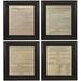 Patriot Gear Company Constitution Set, Original Four Page Format - Picture Frame Textual Art Print On in Black | Wayfair 331QS