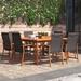 Lark Manor™ Anautica 9 Piece Outdoor Dining Set Wood in Black/Brown/Red | Wayfair F88A65216DEB4247B4FB407900E83E35