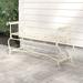 Charlton Home® Beelu Iron Garden Outdoor Bench Metal in White | 25.5 H x 52 W x 16.25 D in | Wayfair LARK1552 26233676