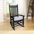 Red Barrel Studio® Wooden Porch Rocker Chair WHITE Wood/Solid Wood in Black | 45.3 H x 24.3 W x 33 D in | Wayfair 1657A4C36C974198AB959D1E234C569D