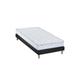 Ensemble matelas 100% latex 3 zones sommier noir 90x190