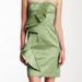 Jessica Simpson Dresses | Jessica Simpson Holiday Christmas Cocktail Party Ruffle Strapless Dress | Color: Green/Yellow | Size: L