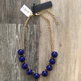 J. Crew Jewelry | J.Crew Blue Bead Statement Necklace | Color: Blue/Gold | Size: Os