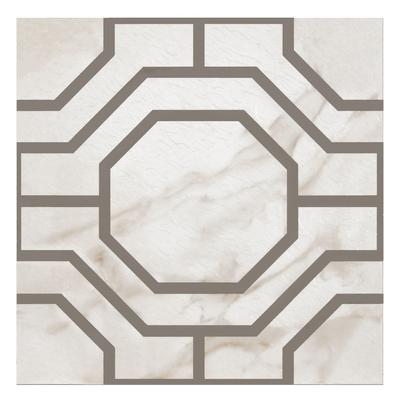 Retro 12x12 Self Adhesive Vinyl Floor Tile - Octagon - 20 Tiles/20 sq. ft. by Achim Home Décor in Charcoal