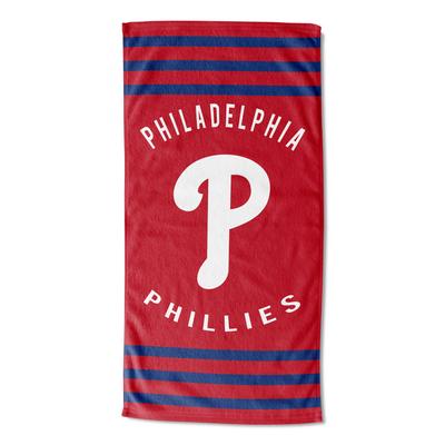 Phillies Stripes Beach Towel by MLB in Multi