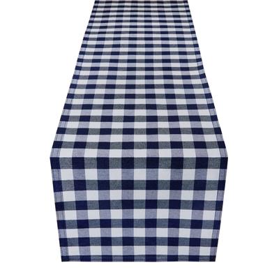 Buffalo Check Table Runner - 13-in x 48-in by Achim Home Décor in Navy
