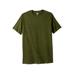 Men's Big & Tall Lightweight Longer-Length Crewneck T-Shirt by KingSize in Hunter Marl (Size 6XL)