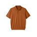 Men's Big & Tall Banded Bottom Polo Shirt by KingSize in Ginger (Size 4XL)