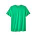 Men's Big & Tall Lightweight Longer-Length Crewneck T-Shirt by KingSize in Heather Kelly Green (Size 9XL)