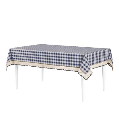 Buffalo Check Tablecloth - 60-in x 120-in by Achim Home Décor in Navy