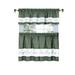 Live, Love, Laugh Window Curtain Tier Pair and Valance Set - 58x24 by Achim Home Décor in Green