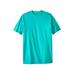 Men's Big & Tall Lightweight Longer-Length Crewneck T-Shirt by KingSize in Tidal Green (Size 2XL)