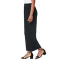 Plus Size Women's Ultrasmooth® Fabric Wide-Leg Pant by Roaman's in Black (Size S)