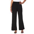 Plus Size Women's Ultrasmooth® Fabric Wide-Leg Pant by Roaman's in Black (Size 2X)