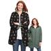 Plus Size Women's Reversible Quilted Barn Jacket by Woman Within in Pine Black Prairie Floral (Size 42/44)