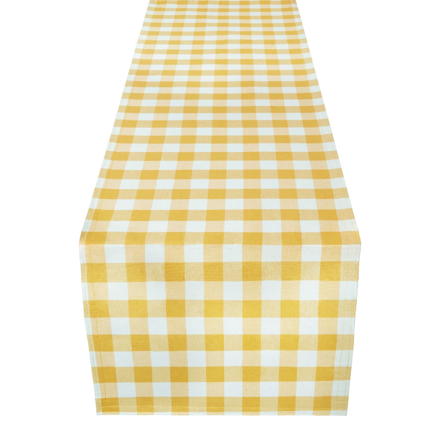 Buffalo Check Table Runner - 13-in x 90-in by Achim Home Décor in Yellow