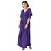 Plus Size Women's Knit Tie-Back Maxi Dress by ellos in Midnight Violet (Size 18/20)