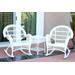 3Pc Santa Maria White Rocker Wicker Chair Set Without Cushion- Jeco Wholesale W00209_2-RCES