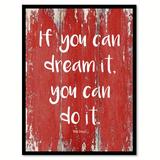 Trinx SpotColorArt Dream It You Can Do It Walt Disney Canvas Print, White Canvas | 9 H x 7 W x 1 D in | Wayfair 1F49522925B04A06AD4BE31CD6C56006