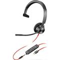 Plantronics - Blackwire 3315 Wired, Single Ear (Mono) USB-A Headset with Boom Mic (Poly) - Connect to PC/Mac via USB-A or mobile/tablet via 3.5 mm connector - Works with Teams (Certified), Zoom & more