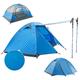 BISINNA 2 Man Camping Tent Outdoor Lightweight Waterproof Windproof Easy Setup 3 Season Double Layer Large Space Backpacking Tent for Camping Hiking Travelling Hunting (Blue)