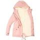 jieGorge Woman Coat, Women Drawstring Hoodie Coat Warm Inside Fleece Padded Coat Slim Zipper Coat, Clothing for Women (Pink L)