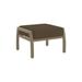 Tropitone Muirlands Outdoor Ottoman w/ Sunbrella Cushions Metal in Brown | 15.5 H x 27.5 W x 25 D in | Wayfair 612017_MOA_Dupione Walnut