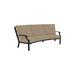 Tropitone Marconi 87" Wide Outdoor Patio Sofa w/ Cushions Metal/Rust - Resistant Metal/Sunbrella® Fabric Included in Black/Brown | Wayfair