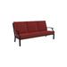 Tropitone Marconi 78" Wide Outdoor Patio Sofa w/ Cushions Metal/Rust - Resistant Metal/Sunbrella® Fabric Included in Red/Black/Brown | Wayfair