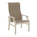 Tropitone Marconi Patio Dining Armchair Sling in Brown | 43.5 H x 25.5 W x 27.5 D in | Wayfair 452001_SNR_Chimayo