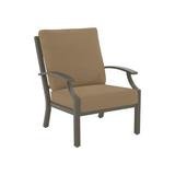 Tropitone Marconi Patio Chair w/ Cushions in Gray/Brown | 35 H x 29 W x 33 D in | Wayfair 542011_MOC_Canvas Heather Beige