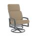 Tropitone Muirlands High Back Swivel Outdoor Rocking Chair w/ Cushions in Red/Gray/Brown | 41 H x 27 W x 32.5 D in | Wayfair