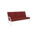 Tropitone Marconi 78" Wide Outdoor Patio Sofa w/ Cushions Metal/Rust - Resistant Metal/Sunbrella® Fabric Included in Red/Gray/White | Wayfair