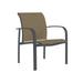 Tropitone Laguna Beach EZ Span™ Laguna Patio Dining Armchair Sling in Gray | 34 H x 28 W x 29 D in | Wayfair 752024_GPH_Gold Coast