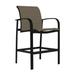 Tropitone Laguna Beach 28" Patio Bar Stool in Gray/Black | 45 H x 25.5 W x 29 D in | Wayfair 752026_OBS_Cape Cove