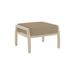 Tropitone Muirlands Outdoor Ottoman w/ Sunbrella Cushions Metal in Brown | 15.5 H x 27.5 W x 25 D in | Wayfair 612017_SNR_Dupione Sand