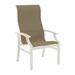 Tropitone Marconi Patio Dining Armchair Sling in White | 43.5 H x 25.5 W x 27.5 D in | Wayfair 452001_PMT_Gold Coast