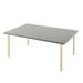 Tropitone Matrix Dining Table Stone/Concrete/Metal in Gray/White | 28 H x 84 W x 36 D in | Outdoor Dining | Wayfair 442072U-28_PMT_PTR