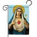 Breeze Decor Prayer to Our Lady Faith Religious 2-Sided Polyester Garden Flag in Black/Brown | 18.5 H x 13 W in | Wayfair