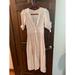 Free People Dresses | Free People Xs Cream Low Neck Linen Dress | Color: Cream | Size: Xs