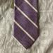 J. Crew Accessories | J. Crew Striped Pattern Linen Tie $69.50 | Color: Purple | Size: Os