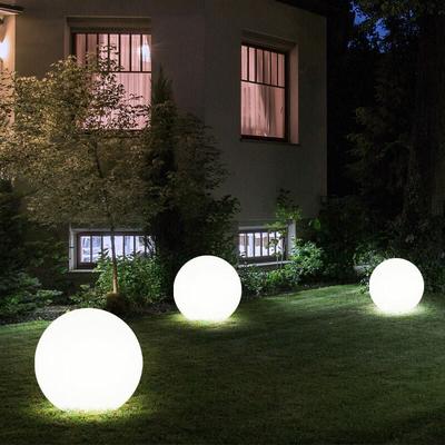 3er Set Außen Stecklampe LED Solar Kugelleuchte Gartenlampe Kugel weiß Außenlampe, Durchmesser x Image