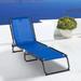 Outsunny Dark Blue Mesh Folding/Portable Reclining Chaise Lounge Chair