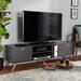 Kelson Modern Dark Grey and Gold Finished Wood TV Stand