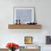 American Art Decor Small Embossed Wood Floating Wall Shelf - Natural - 24.25" L x 3" H x 8.25" D