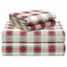 Pointehaven Plaid Luxury Flannel Heavy Weigh 180 GSM 100% Cotton Bed Sheet Set